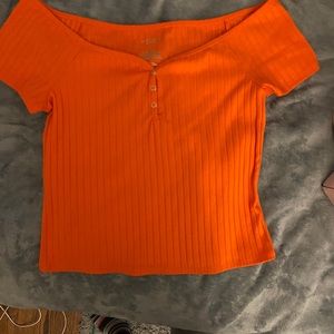 off shoulder tight fit top.